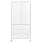 vidaXL Armario industrial de metal blanco 90x50x180 cm