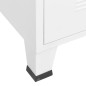 vidaXL Armario industrial de metal blanco 90x50x180 cm