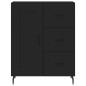 vidaXL Aparador alto madera contrachapada negro 69,5x34x180 cm vidaXL Aparador alto madera contrachapada negro 69,5x34x180 cm