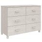 vidaXL Aparador HAMAR madera maciza de pino blanco 113x40x80 cm vidaXL Aparador HAMAR madera maciza de pino blanco 113x40x80 cm