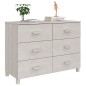 vidaXL Aparador HAMAR madera maciza de pino blanco 113x40x80 cm vidaXL Aparador HAMAR madera maciza de pino blanco 113x40x80 cm
