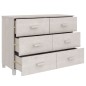 vidaXL Aparador HAMAR madera maciza de pino blanco 113x40x80 cm vidaXL Aparador HAMAR madera maciza de pino blanco 113x40x80 cm
