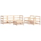 vidaXL Juego de muebles de jardín 6 piezas y cojines madera maciza