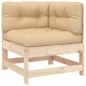 vidaXL Juego de muebles de jardín 6 piezas y cojines madera maciza