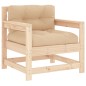 vidaXL Juego de muebles de jardín 6 piezas y cojines madera maciza
