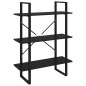 vidaXL Estantería de madera contrachapada negro 80x30x105 cm vidaXL Estantería de madera contrachapada negro 80x30x105 cm