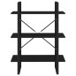 vidaXL Estantería de madera contrachapada negro 80x30x105 cm vidaXL Estantería de madera contrachapada negro 80x30x105 cm