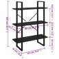 vidaXL Estantería de madera contrachapada negro 80x30x105 cm vidaXL Estantería de madera contrachapada negro 80x30x105 cm