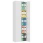 vidaXL Armario de oficina de contrachapado blanco brillo 60x32x190 cm vidaXL Armario de oficina de contrachapado blanco brillo 60x32x190 cm