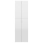 vidaXL Armario de oficina de contrachapado blanco brillo 60x32x190 cm vidaXL Armario de oficina de contrachapado blanco brillo 60x32x190 cm