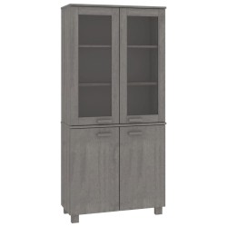 vidaXL Aparador HAMAR madera de pino maciza gris claro