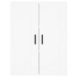 vidaXL Aparador alto madera contrachapada blanco 69,5x34x180 cm