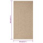 vidaXL Alfombra con aspecto de yute interior y exterior 80x150 cm vidaXL Alfombra con aspecto de yute interior y exterior 80x150 cm