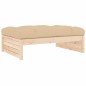 vidaXL Juego de muebles de jardín 2 piezas y cojines madera maciza