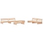 vidaXL Juego de muebles de jardín 6 piezas y cojines madera maciza