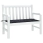 vidaXL Cojín de banco de jardín tela Oxford a cuadros negro 120x50x3cm vidaXL Cojín de banco de jardín tela Oxford a cuadros negro 120x50x3cm