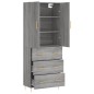 vidaXL Aparador alto madera contrachapada gris sonoma 69,5x34x180 cm vidaXL Aparador alto madera contrachapada gris sonoma 69,5x34x180 cm