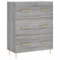 vidaXL Aparador alto madera contrachapada gris sonoma 69,5x34x180 cm vidaXL Aparador alto madera contrachapada gris sonoma 69,5x34x180 cm