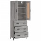 vidaXL Aparador alto madera contrachapada gris sonoma 69,5x34x180 cm vidaXL Aparador alto madera contrachapada gris sonoma 69,5x34x180 cm