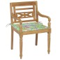 vidaXL Sillas Batavia 6 unidades madera maciza de teca con cojines vidaXL Sillas Batavia 6 unidades madera maciza de teca con cojines