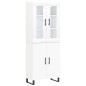 vidaXL Aparador alto madera contrachapada blanco 69,5x34x180 cm vidaXL Aparador alto madera contrachapada blanco 69,5x34x180 cm