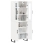 vidaXL Aparador alto madera contrachapada blanco 69,5x34x180 cm vidaXL Aparador alto madera contrachapada blanco 69,5x34x180 cm
