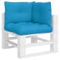 vidaXL Cojines para sofá de palets 3 unidades tela azul vidaXL Cojines para sofá de palets 3 unidades tela azul