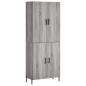 vidaXL Aparador alto madera contrachapada gris sonoma 69,5x34x180 cm vidaXL Aparador alto madera contrachapada gris sonoma 69,5x34x180 cm
