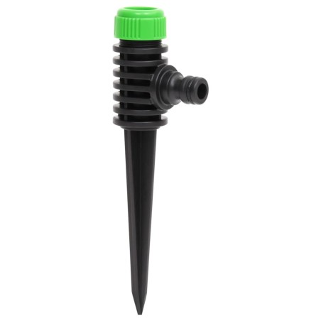 vidaXL Aspersores giratorios 6 uds verde negro 3x6x19,5 cm ABS&PP