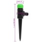 vidaXL Aspersores giratorios 6 uds verde negro 3x6x19,5 cm ABS&PP vidaXL Aspersores giratorios 6 uds verde negro 3x6x19,5 cm ABS&PP