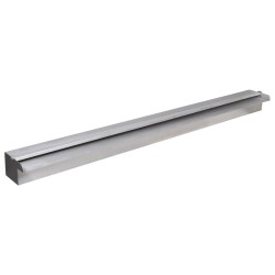 vidaXL Fuente cascada rectangular LED piscina acero inoxidable 90 cm