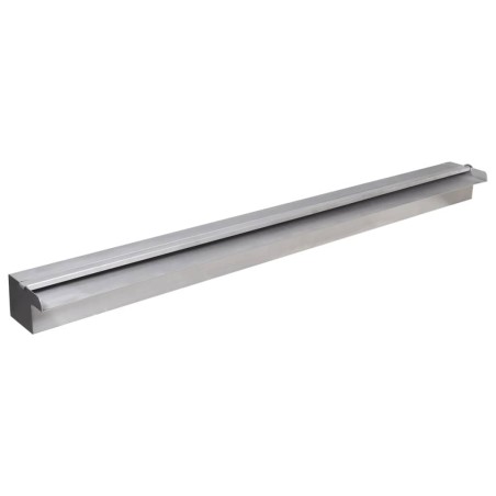 vidaXL Fuente cascada rectangular LED piscina acero inoxidable 90 cm