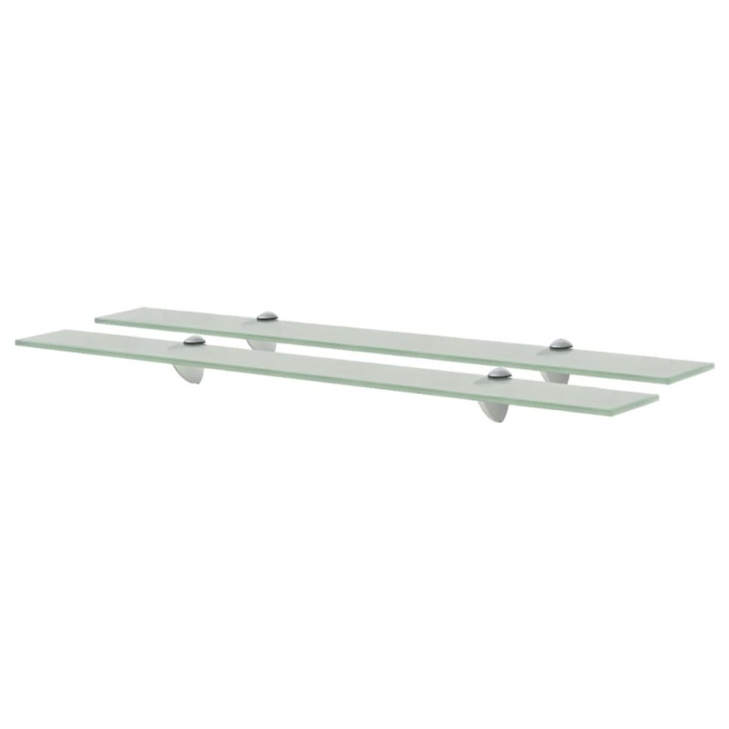 vidaXL Estantes flotantes 2 unidades vidrio 8 mm 80x20 cm vidaXL Estantes flotantes 2 unidades vidrio 8 mm 80x20 cm