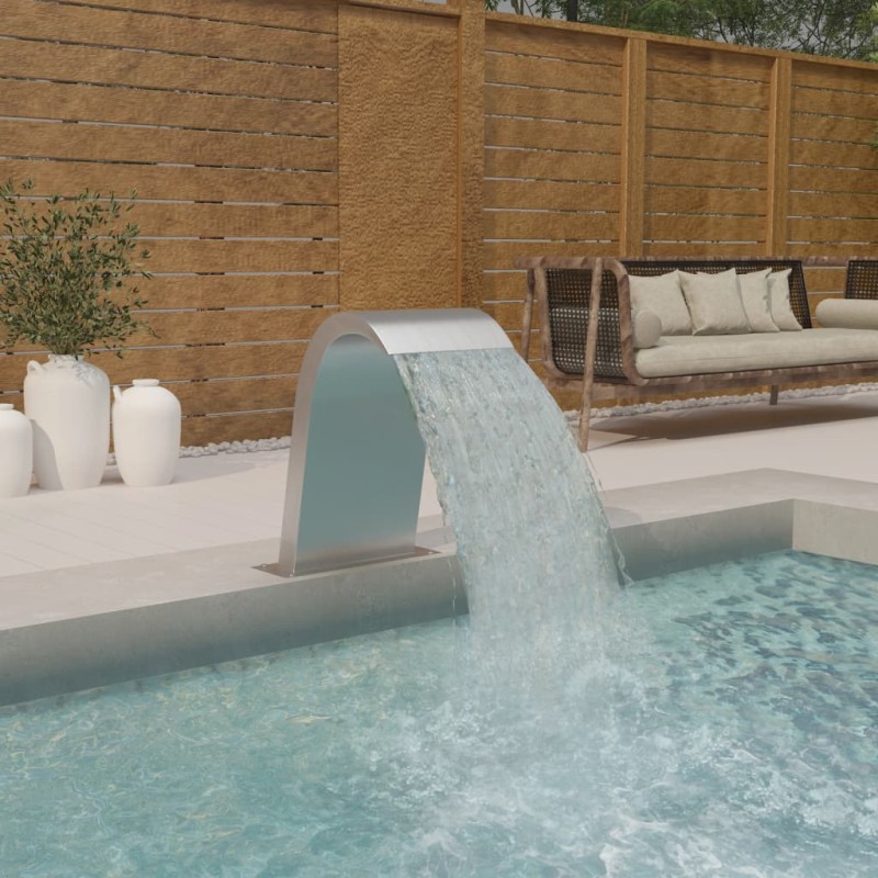 vidaXL Fuente de piscina de acero inoxidable 304 50x30x60 cm vidaXL Fuente de piscina de acero inoxidable 304 50x30x60 cm