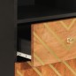vidaXL Juego muebles de baño 5 pzas madera maciza mango marrón y negro vidaXL Juego muebles de baño 5 pzas madera maciza mango marrón y negro