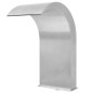 vidaXL Fuente de piscina de acero inoxidable plateada 45x30x65 cm   
