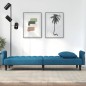 vidaXL Sofá cama con reposabrazos terciopelo azul vidaXL Sofá cama con reposabrazos terciopelo azul