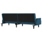 vidaXL Sofá cama con reposabrazos terciopelo azul vidaXL Sofá cama con reposabrazos terciopelo azul