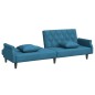vidaXL Sofá cama con reposabrazos terciopelo azul vidaXL Sofá cama con reposabrazos terciopelo azul