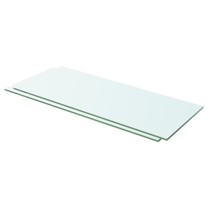 vidaXL Estantes 2 unidades panel de vidrio transparente 60x20 cm vidaXL Estantes 2 unidades panel de vidrio transparente 60x20 cm