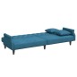 vidaXL Sofá cama con reposabrazos terciopelo azul vidaXL Sofá cama con reposabrazos terciopelo azul