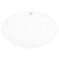 vidaXL Lavabo de cerámica ovalado con orificio de grifo y rebosadero vidaXL Lavabo de cerámica ovalado con orificio de grifo y rebosadero