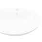 vidaXL Lavabo de cerámica ovalado con orificio de grifo y rebosadero vidaXL Lavabo de cerámica ovalado con orificio de grifo y rebosadero