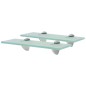 vidaXL Estantes flotantes 2 unidades vidrio 8 mm 30x20 cm vidaXL Estantes flotantes 2 unidades vidrio 8 mm 30x20 cm