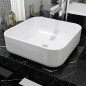 vidaXL Lavabo cuadrado de cerámica blanco 39x39x13,5 cm vidaXL Lavabo cuadrado de cerámica blanco 39x39x13,5 cm