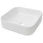 vidaXL Lavabo cuadrado de cerámica blanco 39x39x13,5 cm vidaXL Lavabo cuadrado de cerámica blanco 39x39x13,5 cm