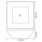vidaXL Lavabo cuadrado de cerámica 41,5x41,5x12 cm blanco vidaXL Lavabo cuadrado de cerámica 41,5x41,5x12 cm blanco