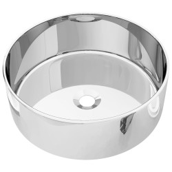 vidaXL Lavabo 40x15 cm cerámica plateado