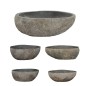 vidaXL Lavabo de piedra de río ovalado 29-38 cm vidaXL Lavabo de piedra de río ovalado 29-38 cm