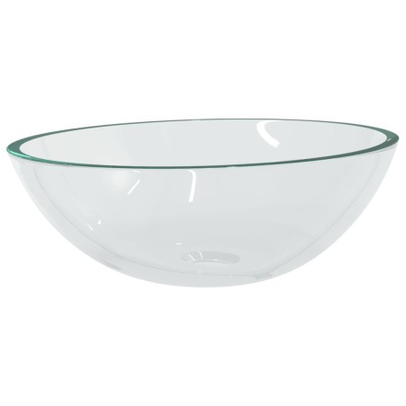 vidaXL Lavabo de vidrio transparente 50x37x14 cm